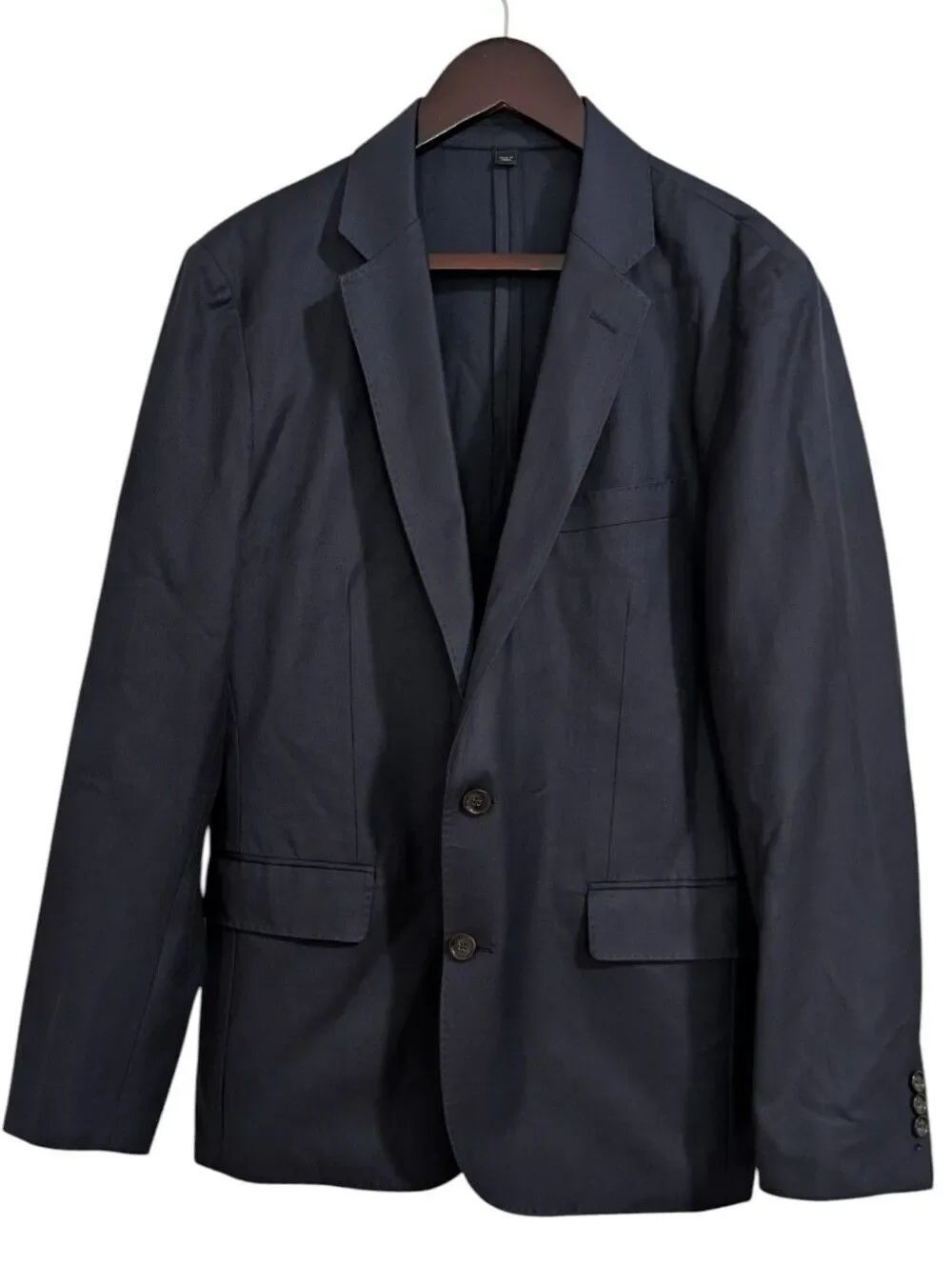 J.Crew Ludlow Blazer 40R Navy Wool Cotton Blend American Woolen Co H2794